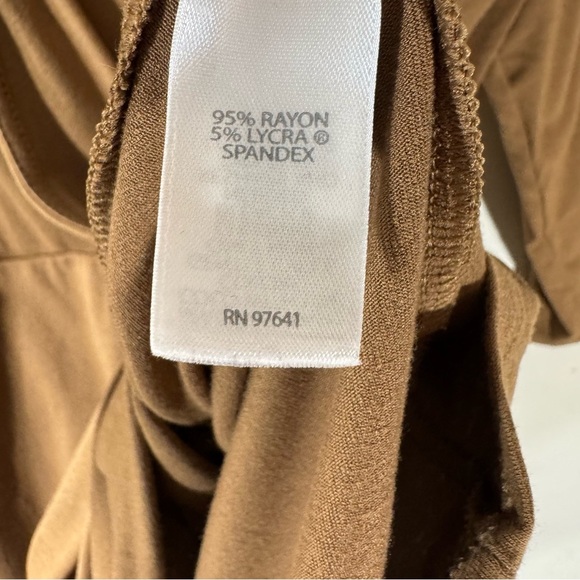 J. Jill Wearever Brown Long Sleeve Knit Faux Wrap Top - Picture 9 of 10